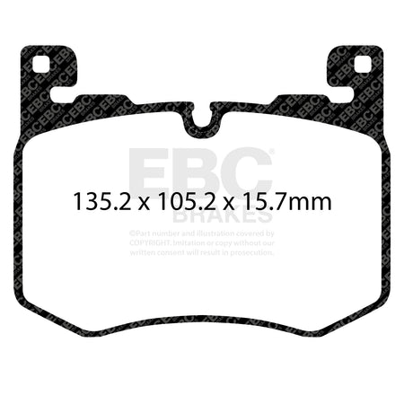 EBC Front BlueStuff Brake Pads - Jaguar F-Pace / Land Rover Range Rover Velar (DP52412NDX) — view 2