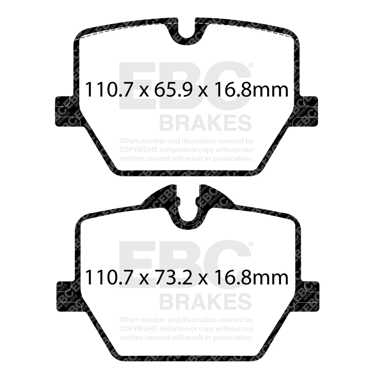 EBC Rear BlueStuff Brake Pads - BMW 3 Series (G20) / BMW 3 Series (xDrive G20) (DP52415NDX) — view 2