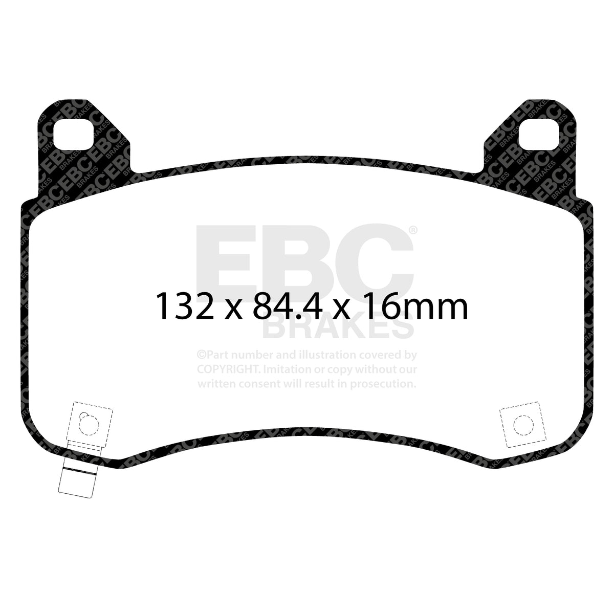 EBC Front BlueStuff Brake Pads - Tesla Model 3 / Tesla Model Y (DP52418NDX) — view 2