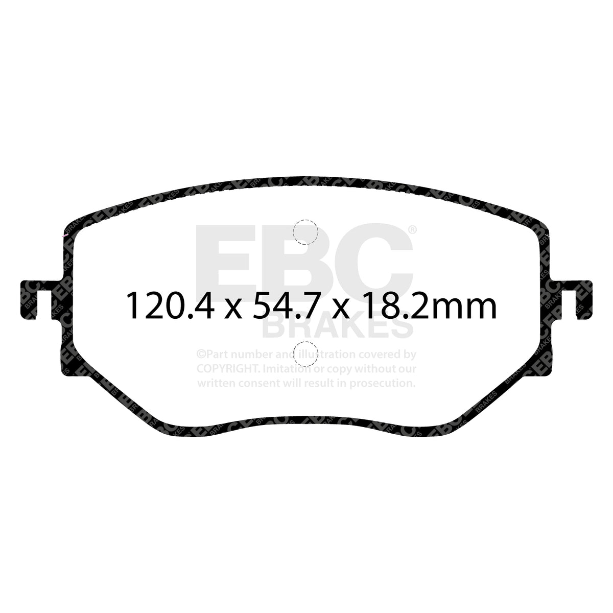EBC Front Ultimax Brake Pads - Renault Clio / Dacia Sandero (DPX2422) — view 2