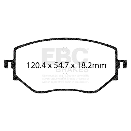 EBC Front Ultimax Brake Pads - Renault Clio / Dacia Sandero (DPX2422) — view 2