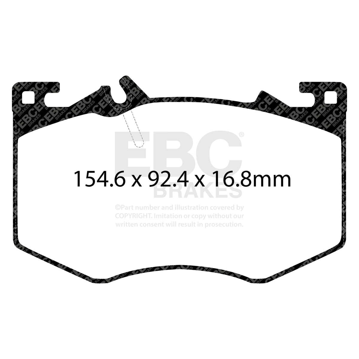 EBC Front YellowStuff Brake Pads - Mercedes-Benz A-Class (V177) / Mercedes-Benz A-Class (W177) (DP42423R) — view 2