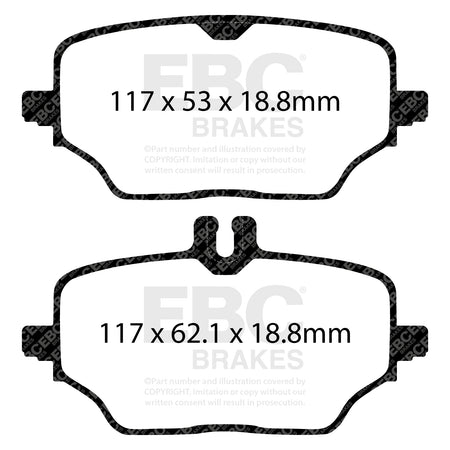 EBC Rear Ultimax Brake Pads - Mercedes-Benz GLE-Class (W167) / Mercedes-Benz GLE-Class (C167) (DPX2426) — view 2
