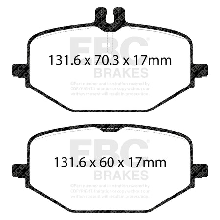EBC Rear Ultimax Brake Pads - Mercedes-Benz GLE-Class (W167) / Mercedes-Benz GLE-Class (C167) (DPX2427) — view 2