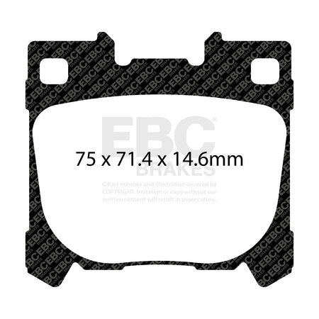 EBC Rear Racing RP-1 Brake Pads - Toyota Gr Yaris / BMW M3 (DP82431RP1) — view 2
