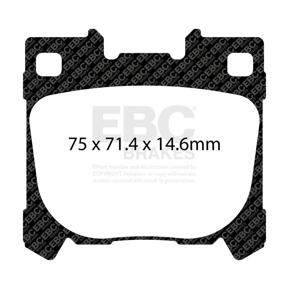 EBC Rear Racing RP-X Brake Pads - Toyota Gr Yaris / BMW M3 (DP82431RPX) — view 2