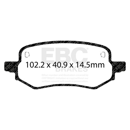 EBC Rear YellowStuff Brake Pads - Ford Puma / Ford Puma Gen-e (DP42432R) — view 2