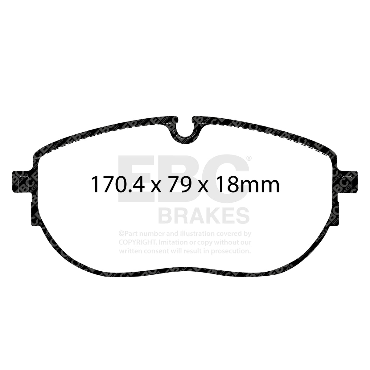EBC Front YellowStuff Brake Pads - Volkswagen Commercial Transporter (KOMBI)|camper / Volkswagen California (DP42434R) — view