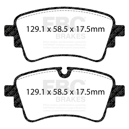 EBC Rear YellowStuff Brake Pads - Audi Q5 quattro / Audi A5 (DP42435R) — view 2