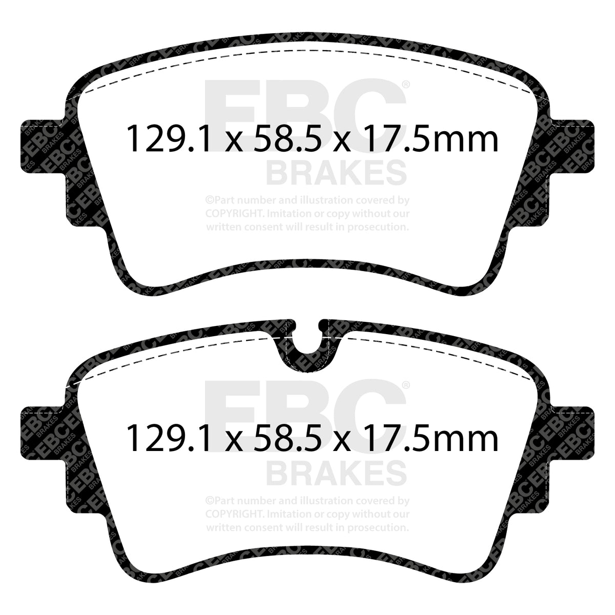 EBC Rear RedStuff Brake Pads - Audi A5 / Audi A5 quattro (DP32435C) — view 2