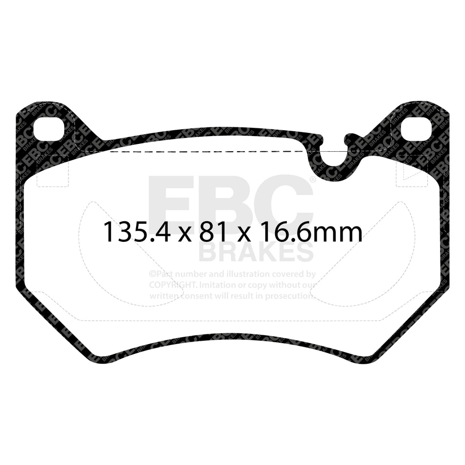 EBC Front YellowStuff Brake Pads - Audi Q5 quattro / Audi Q5 (DP42436R) — view 2