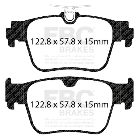 EBC Rear Ultimax Brake Pads - Skoda Octavia (NX) / Volkswagen Commercial Caddy Cargo (DPX2438) — view 2