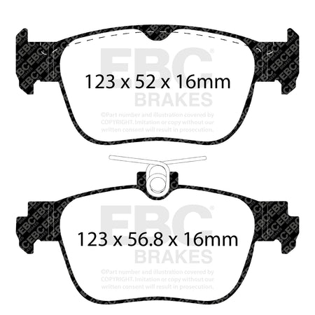 EBC Rear Ultimax Brake Pads - Volkswagen Golf / Seat Leon (KL) (DPX2440) — view 2