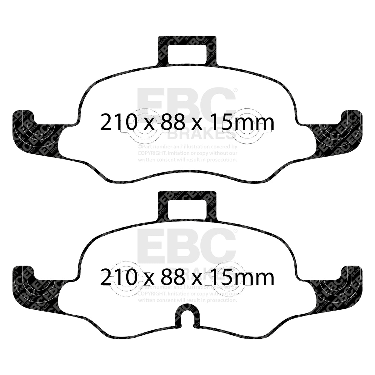 EBC Front BlueStuff Brake Pads - Audi Tts quattro / Audi TT (DP52447NDX) — view 2