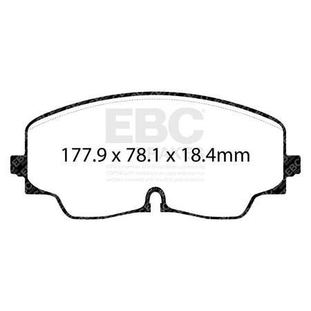 EBC Front BlueStuff Brake Pads - Volkswagen Golf R / Volkswagen Golf GTI Clubsport (DP52448NDX) — view 2