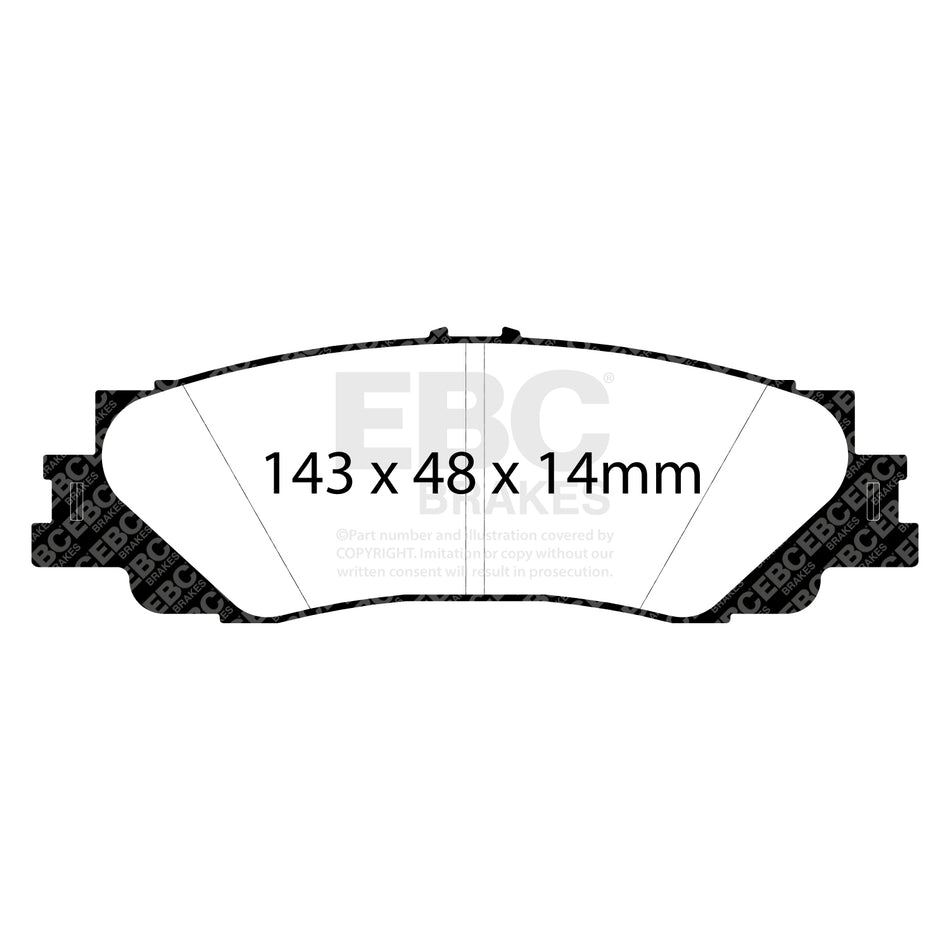 EBC Rear BlueStuff Brake Pads - Toyota Landcruiser (DP52461NDX) — view 2