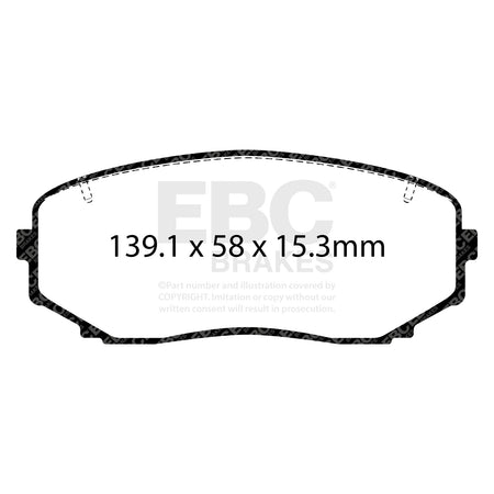 EBC Front GreenStuff Brake Pads - Mitsubishi Eclipse Cross / Mazda CX-5 (2nd Gen) (DP62463) — view 2