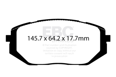 EBC Front Ultimax Brake Pads - Hyundai Ioniq 5 / Kia Ev6 (DPX2469)