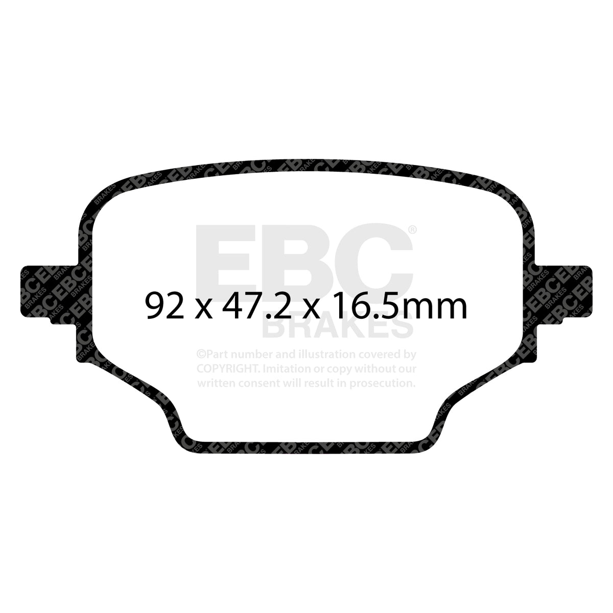 EBC Rear Ultimax Brake Pads - Peugeot Commercial Partner / Opel Combo Life (DPX2473) — view 2