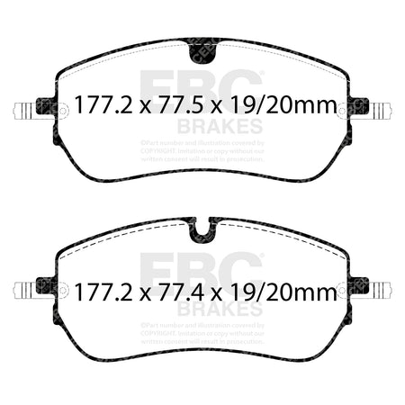 EBC Front YellowStuff Brake Pads - Land Rover Discovery Sport (L550) / Jaguar E-Pace (DP42475R) — view 2
