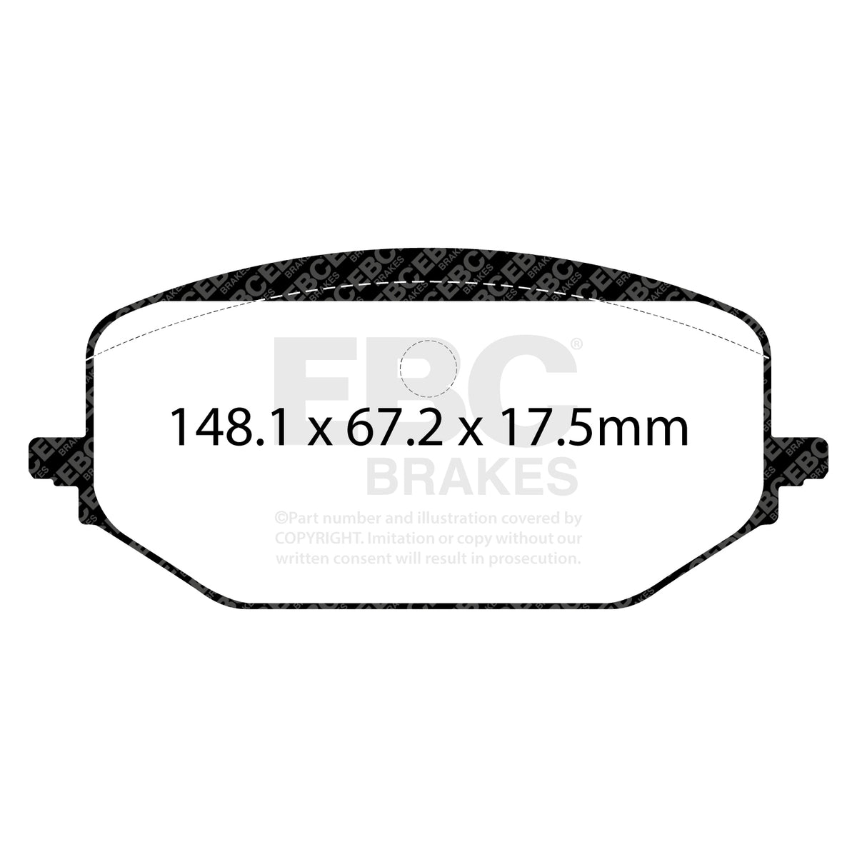 EBC Front Ultimax Brake Pads - Peugeot 3008 / Opel Grandland (DPX2476) — view 2