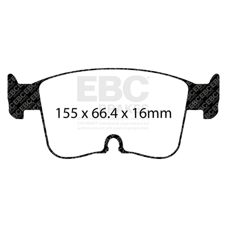 EBC Front Ultimax Brake Pads - Volkswagen Golf / Volkswagen Commercial Caddy Cargo (DPX2479) — view 2