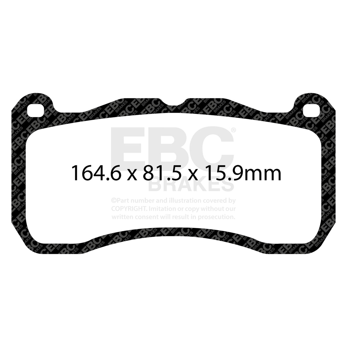 EBC Front YellowStuff Brake Pads - Ford Mustang (5th Generation) (DP43013R) — view 2