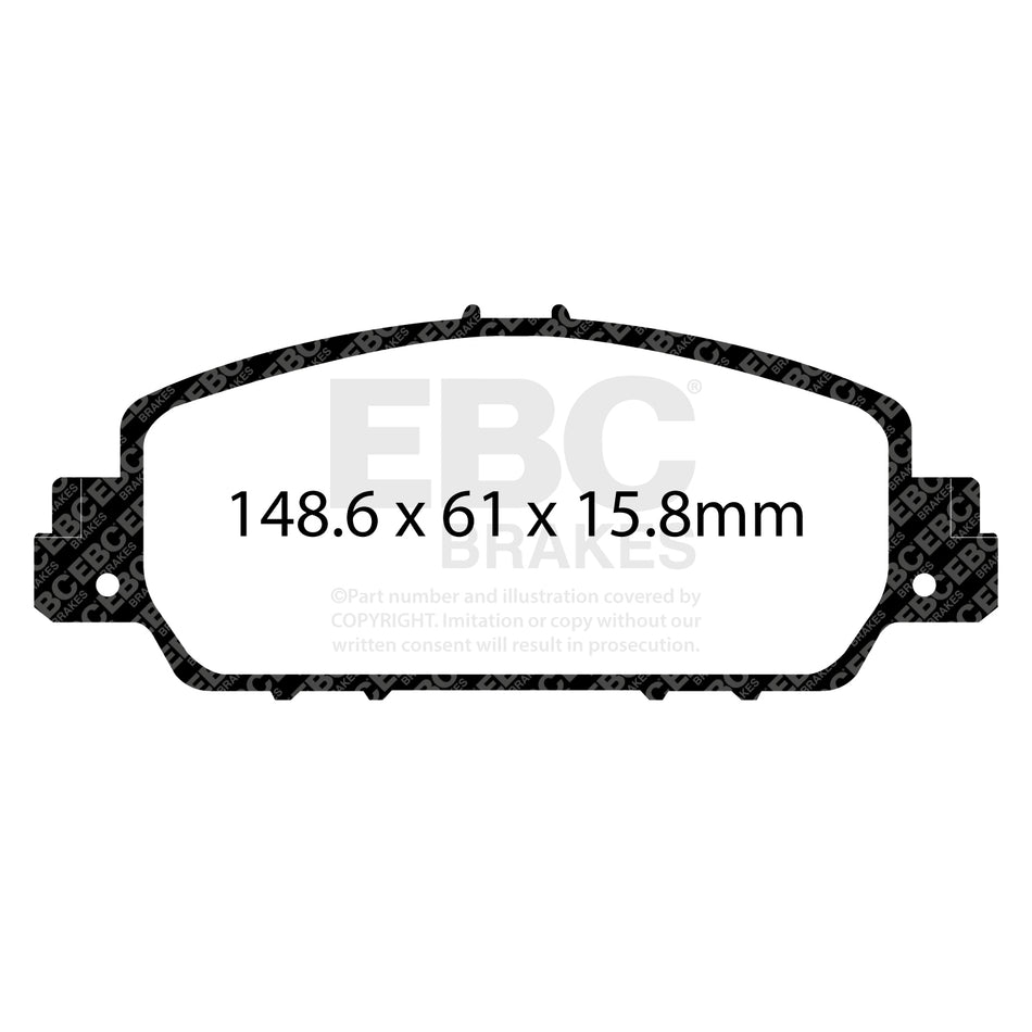 EBC Front YellowStuff Brake Pads - Honda HR-V (DP43014R) — view 2
