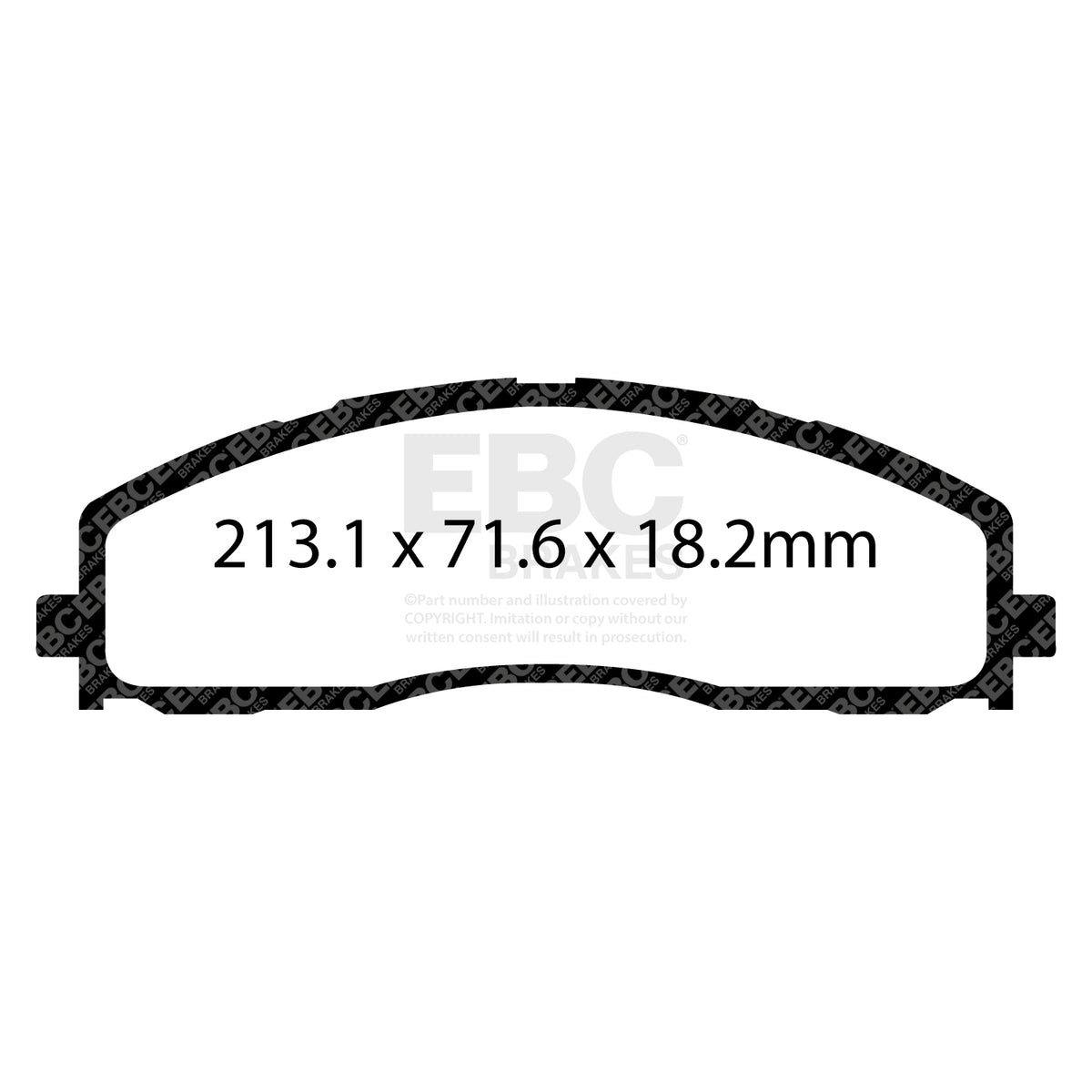 EBC Front YellowStuff Brake Pads - Ford F250 / Ford F350 (DP43015R) — view 2