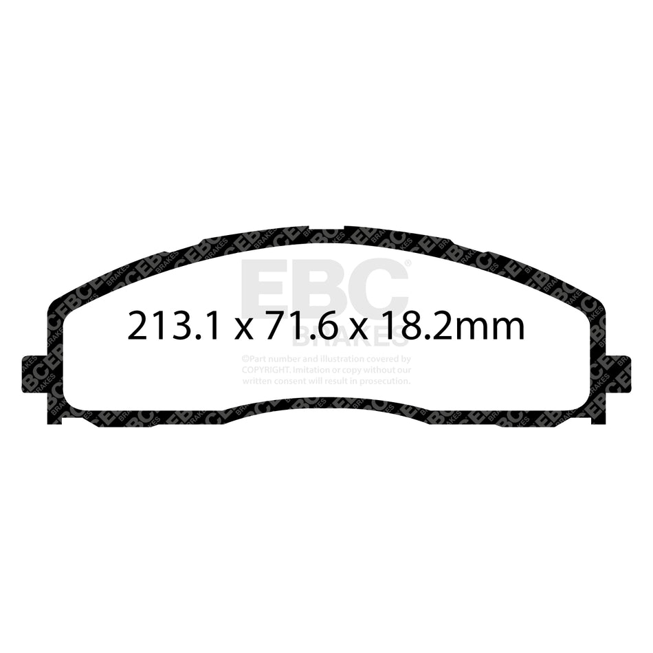 EBC Front YellowStuff Brake Pads - Ford F250 / Ford F350 (DP43015R) — view 2