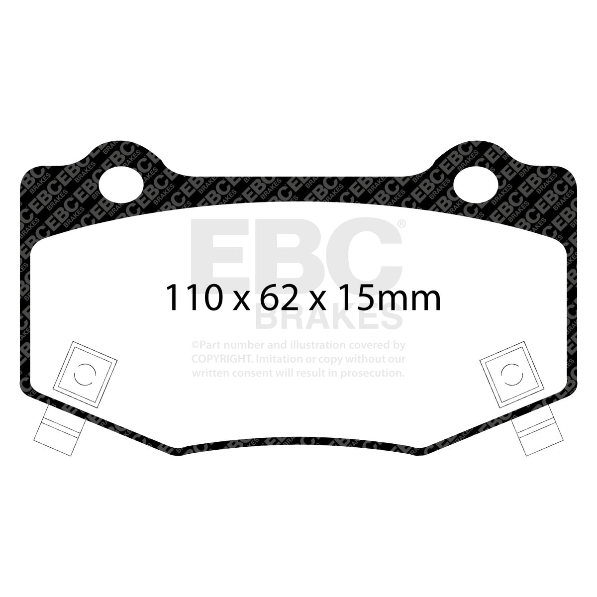 EBC Rear RedStuff Brake Pads - Chevrolet Corvette (C7) / Cadillac Atsv (DP33023C) — view 2