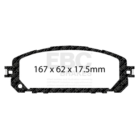 EBC Front YellowStuff Brake Pads - Jeep Cherokee (DP43030R) — view 2