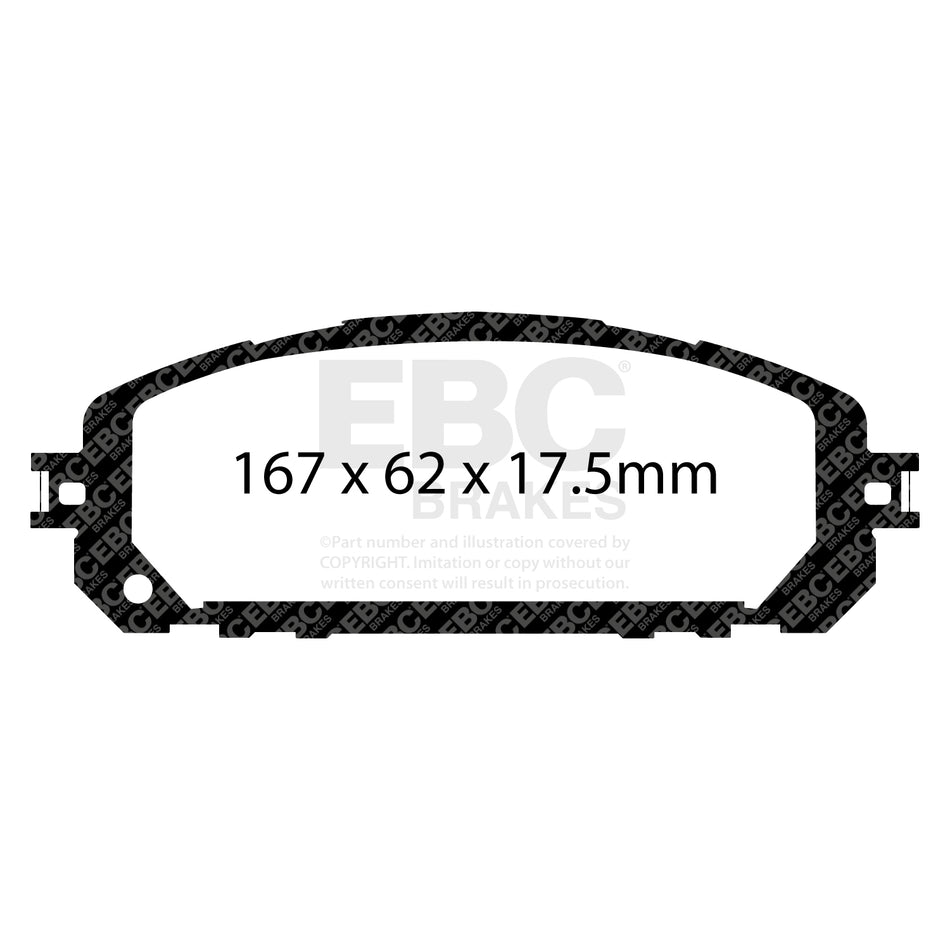 EBC Front YellowStuff Brake Pads - Jeep Cherokee (DP43030R) — view 2