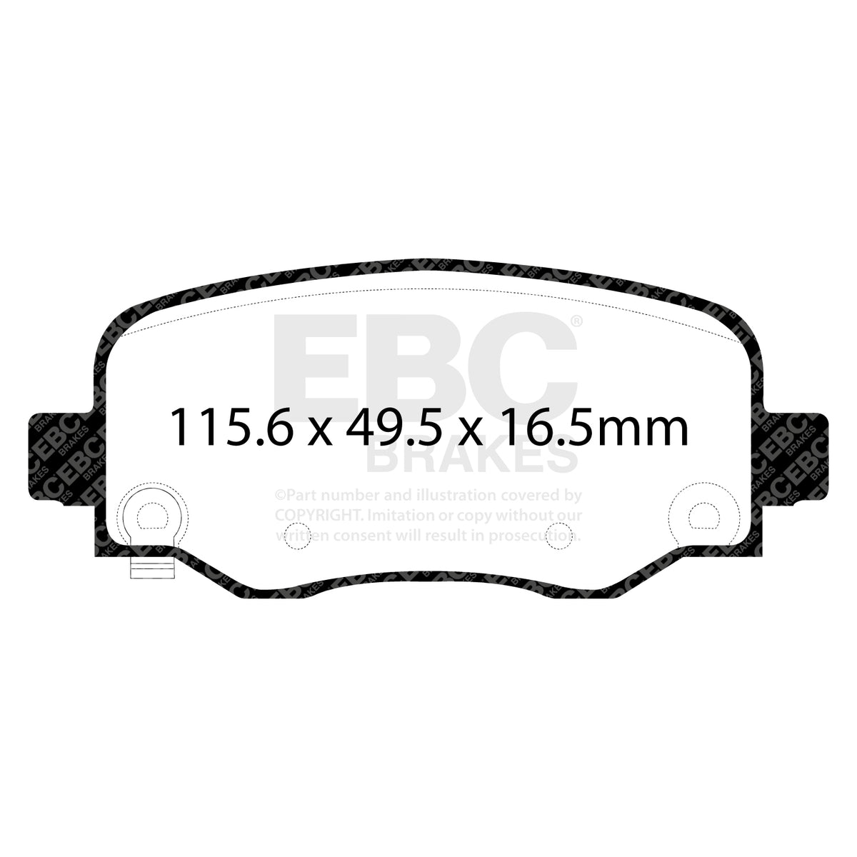 EBC Rear Ultimax Brake Pads - Jeep Cherokee (DPX3031) — view 2