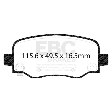 EBC Rear Ultimax Brake Pads - Jeep Cherokee (DPX3031) — view 2