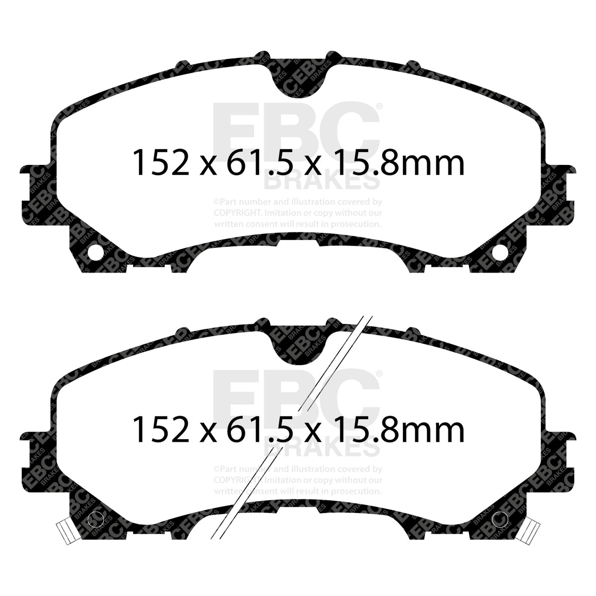 EBC Front Ultimax Brake Pads - Nissan Xtrail / Infiniti Q50 (DPX3036) — view 2