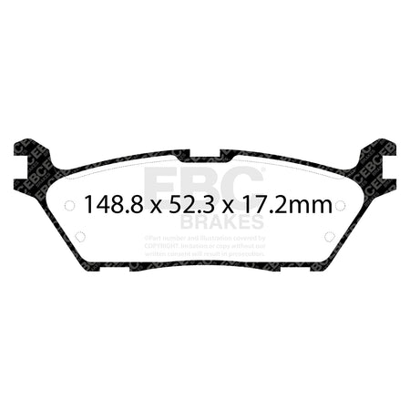 EBC Rear GreenStuff Brake Pads - Ford F150 / Ford Expedition (DP63037) — view 2