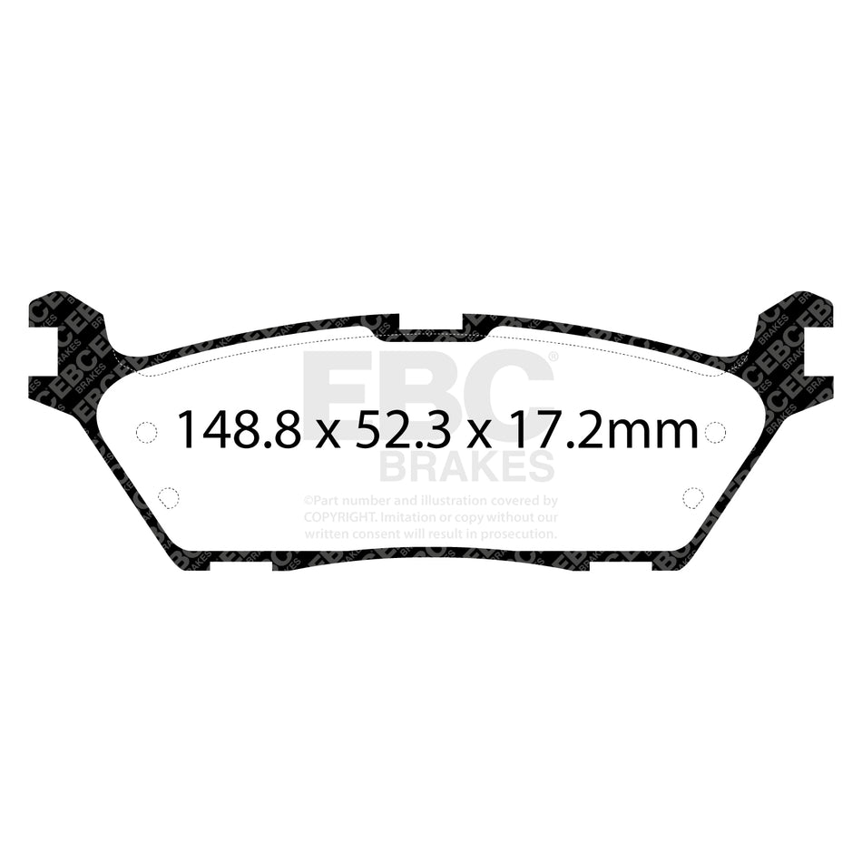 EBC Rear GreenStuff Brake Pads - Ford F150 / Ford Expedition (DP63037) — view 2