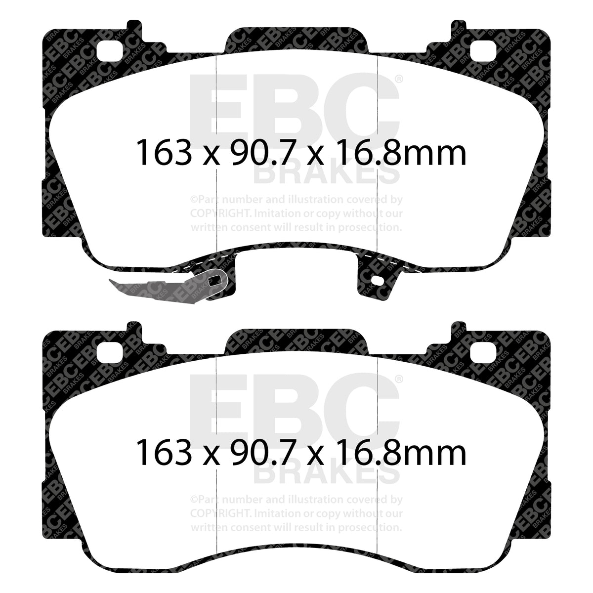 EBC Front RedStuff Brake Pads - Ford Mustang (6th Generation) (DP33042C) — view 2