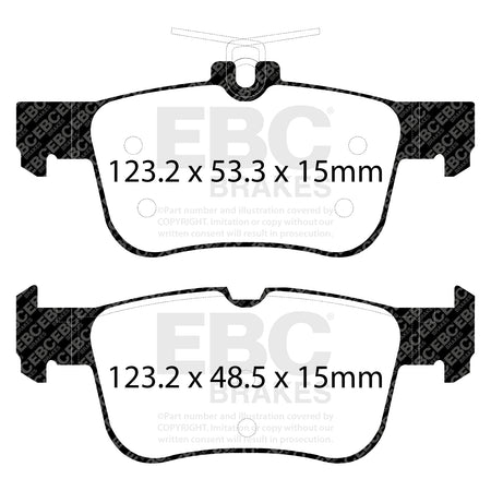 EBC Rear YellowStuff Brake Pads - Ford Smax / Ford Galaxy (DP43047R) — view 2