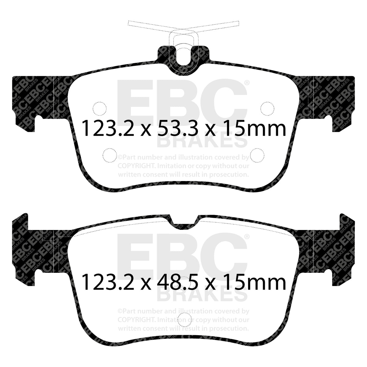 EBC Rear Ultimax Brake Pads - Ford Smax / Ford Galaxy (DPX3047) — view 2