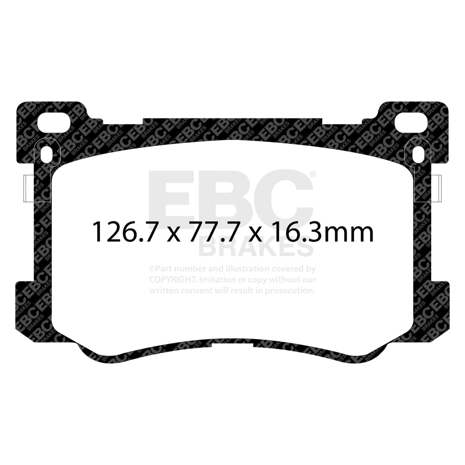 EBC Front RedStuff Brake Pads - Hyundai Genesis (DP33048C) — view 2