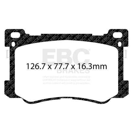 EBC Front YellowStuff Brake Pads - Hyundai Genesis (DP43048R) — view 2