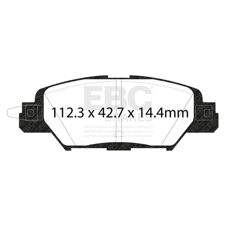 EBC Rear YellowStuff Brake Pads - Mazda CX-5 (2nd Gen) / Mazda CX-5 (1st Gen) (DP43071R) — view 2