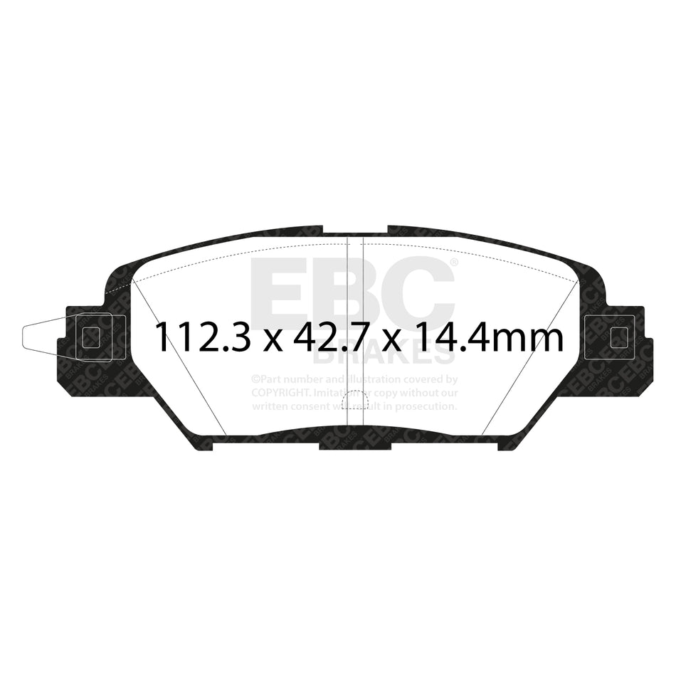 EBC Rear YellowStuff Brake Pads - Mazda CX-5 (2nd Gen) / Mazda CX-5 (1st Gen) (DP43071R) — view 2