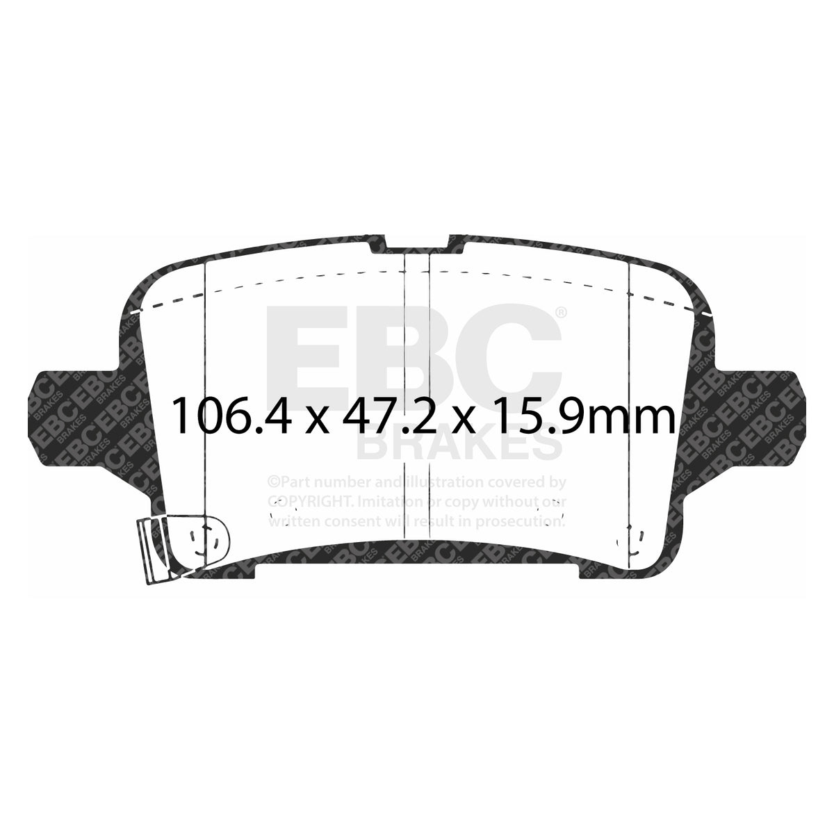 EBC Rear YellowStuff Brake Pads - Opel Insignia Grand Sport / Opel Insignia Sport Tourer (DP43074R) — view 2