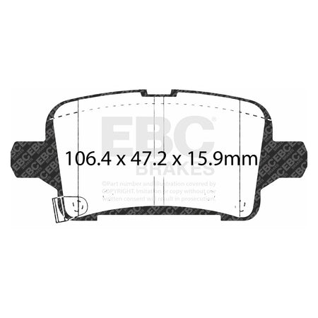 EBC Rear Ultimax Brake Pads - Opel Insignia Grand Sport / Opel Insignia Sport Tourer (DPX3074) — view 2