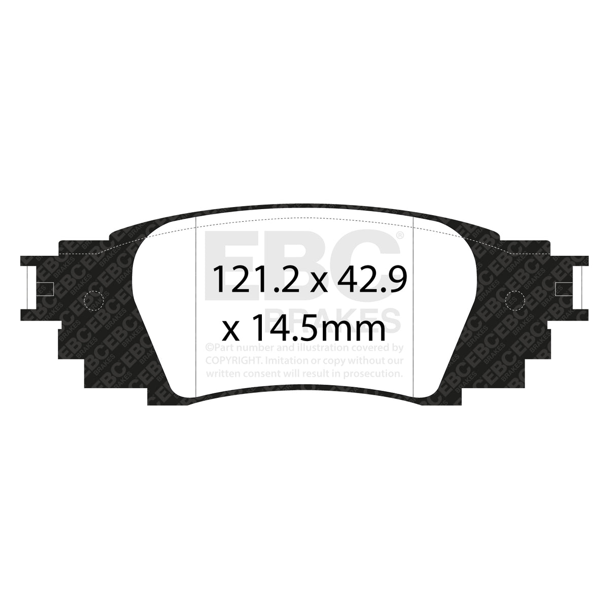 EBC Rear YellowStuff Brake Pads - Toyota C-hr / Toyota Rav 4 (DP43080R) — view 2