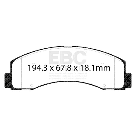EBC Front YellowStuff Brake Pads - Ford F150 (DP43088R) — view 2