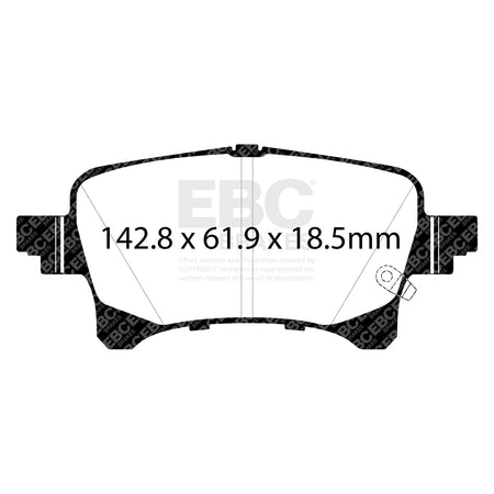 EBC Rear YellowStuff Brake Pads - Jeep Wrangler (JL) / Jeep Gladiator (DP43093R) — view 2